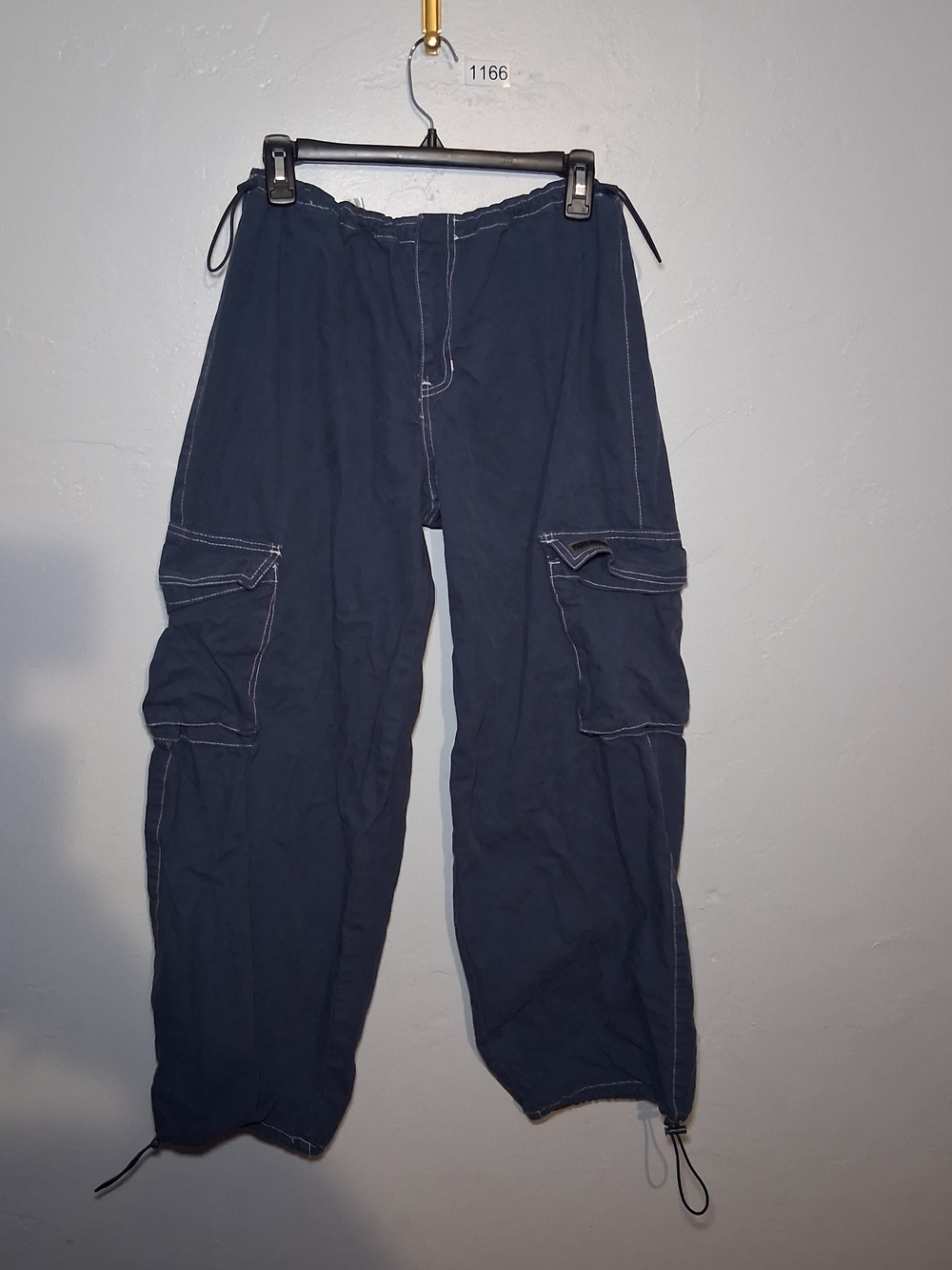 PacSun Navy Cargo Pants with Drawstring Hems